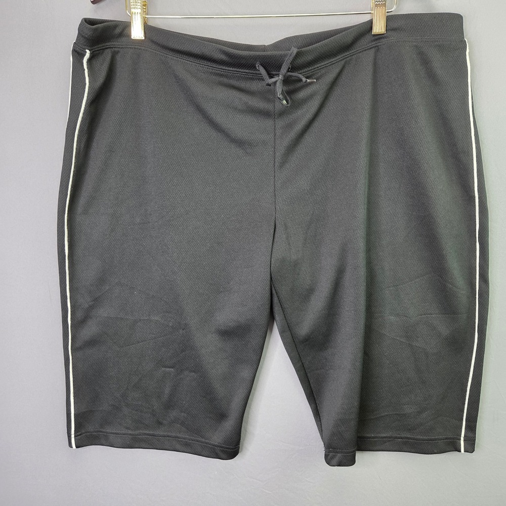 Prospirit Athletic Gear Shorts Mesh Active XXL Black White Stripe Drawstring Gym